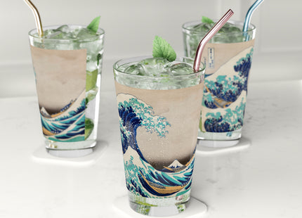 The Great Wave off Kanagawa by Katsushika Hokusai Glass, 16oz