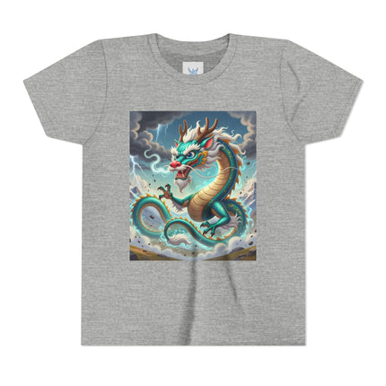 Tibetan Dragon in Battle Youth Short Sleeve Tee