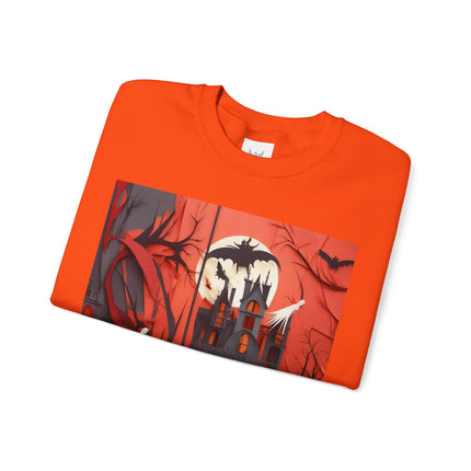 Halloween Night Scene Unisex Heavy Blend™ Crewneck Sweatshirt