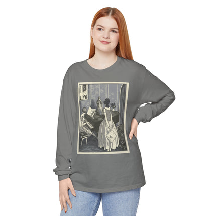 Piano et chant by Fernand Siméon Garment-dyed Long Sleeve T-Shirt