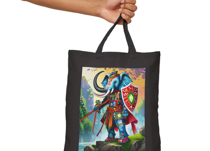 Cyberpunk Elephant Cotton Canvas Tote Bag