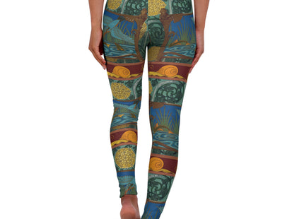Kingfisher & Fish by Maurice Pillard Verneuil High Waisted Yoga Leggings (AOP)