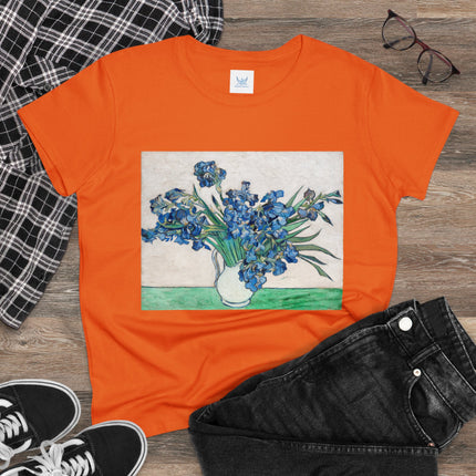Irises by Van Gogh Women's Midweight Cotton Tee