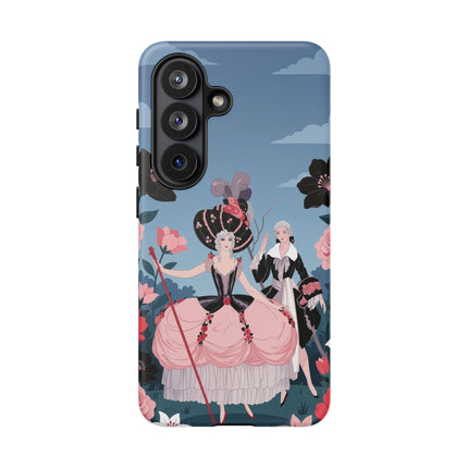 🌹🎭 The Rose Masquerade Promenade Phone Case – Art Deco Floral Elegance