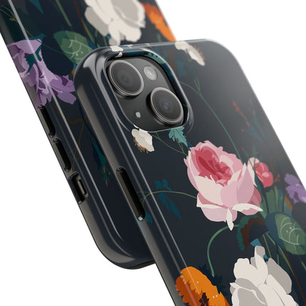 🌹🖤 The Midnight Rose Garden Phone Case – Art Deco Floral Elegance