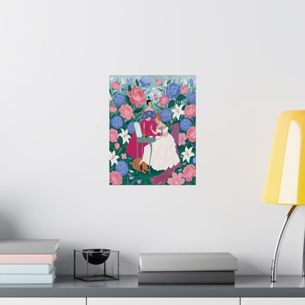 🌸💎 The Garden Of Little Treasures Matte Vertical Poster – Art Deco Floral Elegance
