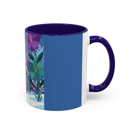 🌹❄️ The Holly Rose Of Winter Colorful Mug – Art Deco Christmas Garden