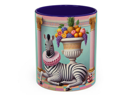 Still Life with Zebra, Fruit, and Pink Columns Colorful Mugs (11oz, 15oz)