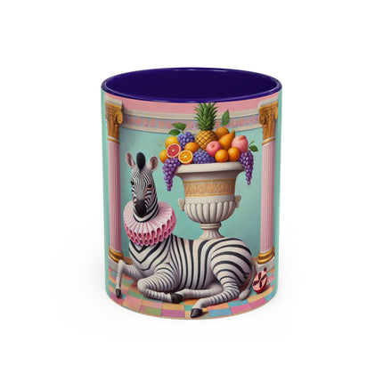 Still Life with Zebra, Fruit, and Pink Columns Colorful Mugs (11oz, 15oz)