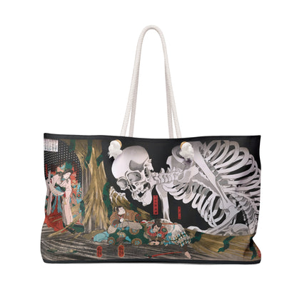 Mitsukuni Defying the Skeleton Spectre by Utagawa Kuniyoshi Weekender Bag
