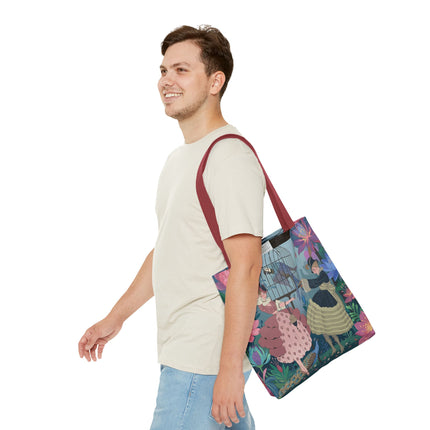 🦜🌸 The Ladies Of The Enchanted Aviary Tote Bag – Art Deco Floral Fantasy