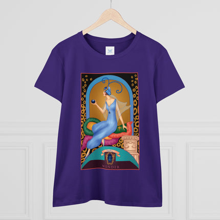 September & Sapphire (from the Gem Series) by Sofia Chiostri Women's Midweight Cotton Tee