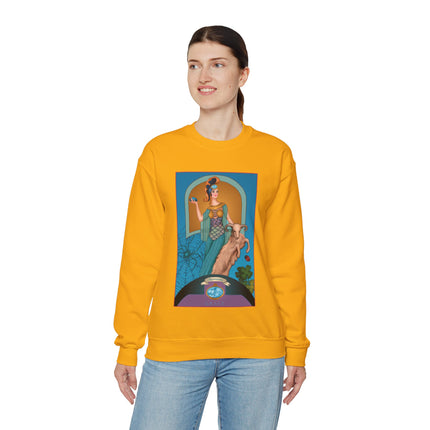 March & Aquamarine (Gem Series) by Sofia Chiostri Unisex Heavy Blend™ Crewneck Sweatshirt