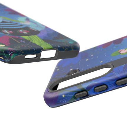 🌸🐦 The Lady Of The Midnight Bird Garden Phone Case – Art Deco Floral Fantasy