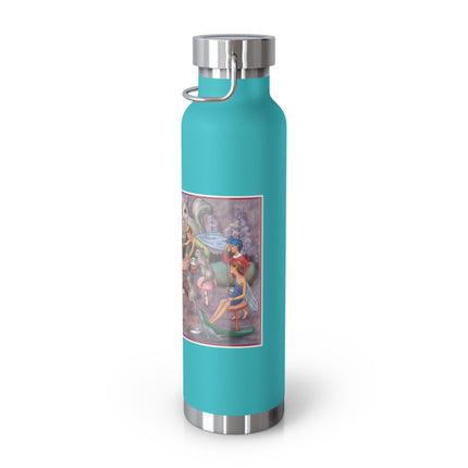 A Fairy's Whimsical Tea Party Copper Vacuum Insulated Bottle, 22 oz