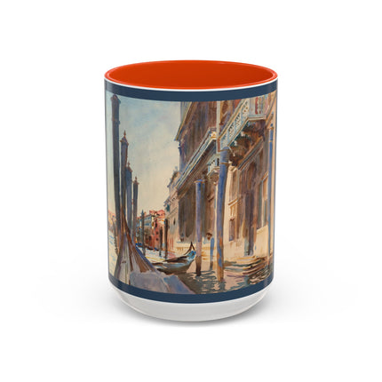 Gondola Moorings on the Grand Canal by John Singer Sargent Colorful Mugs (11oz, 15oz)