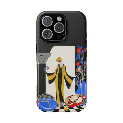 Art Deco Flapper in Yellow Robe Phone Case – Elegant Glamour & Exotic Charm