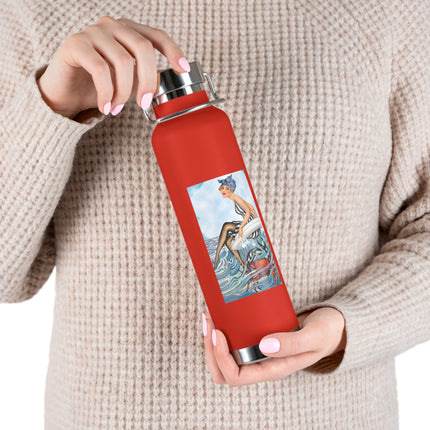Playful Waves and Fashion Follies Copper Vacuum Insulated Bottle, 22oz
