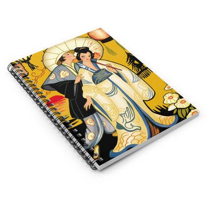Golden Embrace Spiral Notebook - Ruled Line