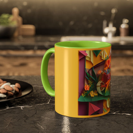 Origami Bicycle Colorful Mugs (11oz, 15oz)