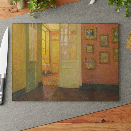 Interior, Window Light by Henri Le Sidaner Glass Cutting Board