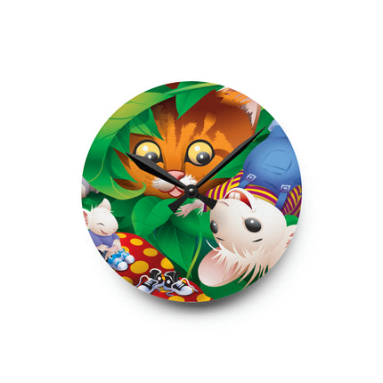Whimsical Adventure Acrylic Wall Clock, Round and Square