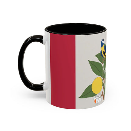 Blue Tit & Butterfly Colorful Mugs – Spring Harmony & Delicate Beauty