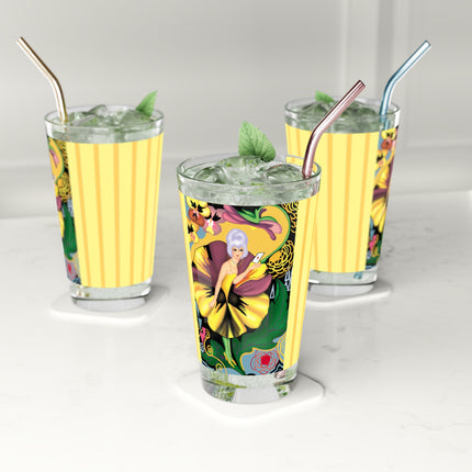 Enchanted Pansy Elegance Glass, 16oz