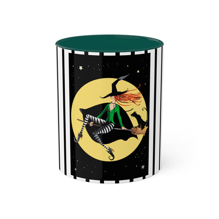 A Witch’s Moonlit Flight Colorful Mugs, 11oz