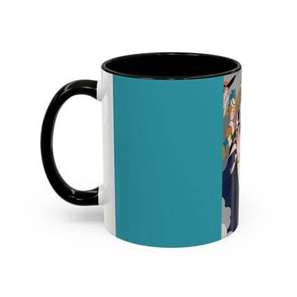 Celestial Masquerade Colorful Mugs – Theatrical Elegance & Floating Whimsy