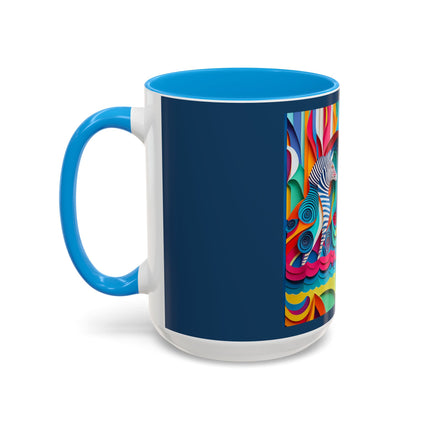 Surfing Zebra Colorful Mugs (11oz, 15oz)