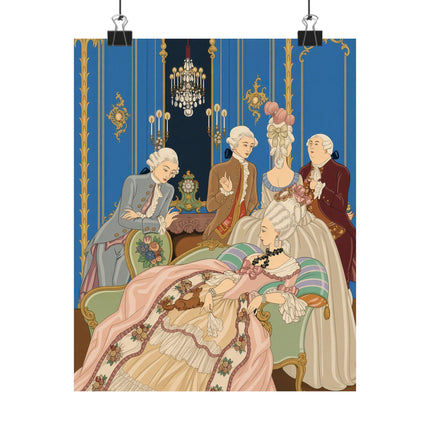 🌹👑 The Dangerous Liaisons Salon Matte Vertical Poster – George Barbier Rococo Elegance