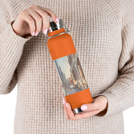 Gondola Moorings on the Grand Canal by John Singer Sargent Copper Vacuum Insulated Bottle, 22oz