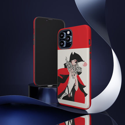 Crimson Masquerade Phone Case – Dramatic Grace & Bold Elegance