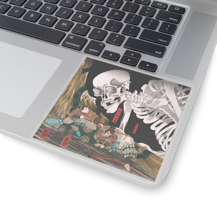 Mitsukuni Defying the Skeleton Spectre by Utagawa Kuniyoshi Kiss-Cut Stickers (4 Sizes)