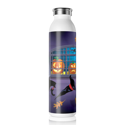 Whimsical Halloween Mischief Slim Water Bottle