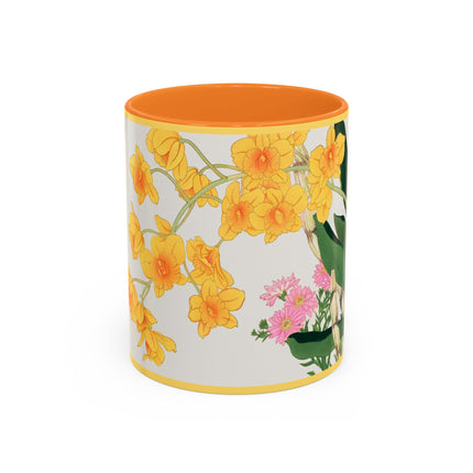Golden Bow Orchid by Tanigami Kônan Colorful Mugs (11oz, 15oz)
