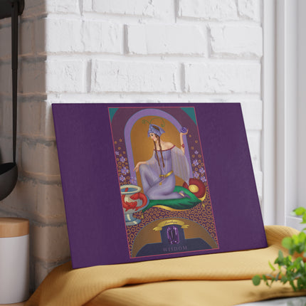 February & Amethyst Zodiac Glass Cutting Board