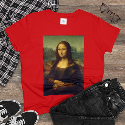 Mona Lisa by Leonardo da Vinci Women's Midweight Cotton Tee