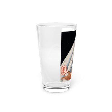 Carp Swimming up a Waterfall by Yashima Gakutei Glass, 16oz