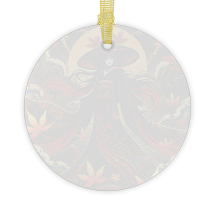 Dramatic Kabuki Witch Glass Ornaments