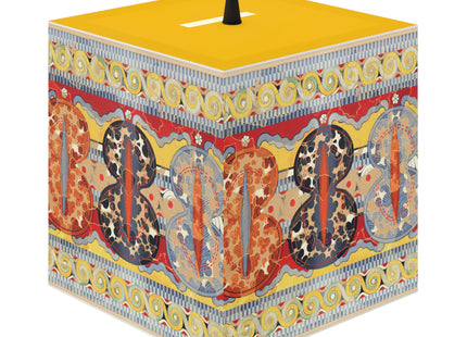 Reproduction of the Shield Frieze by Emile Gilliéron Light Cube Lamp