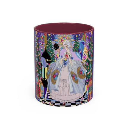 🎄✨ The Lady Of The Christmas Ornament Colorful Mug – Art Deco Holiday Fantasy