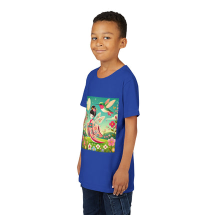 Geisha Fairy and the Hummingbird Blossom Youth Short Sleeve Tee