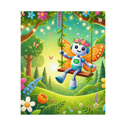 🤖🧚 Robot Fairy Matte Vertical Poster – Whimsical Technology & Enchanted Imagination