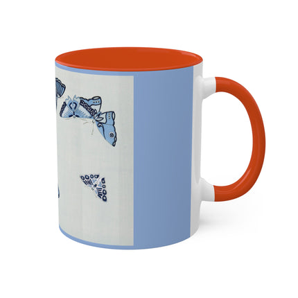 One Thousand Butterflies by Kamisaka Sekka Colorful Mugs, 11oz