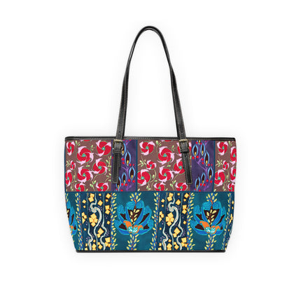 Floral Pattern by Emile-Alain Séguy PU Leather Shoulder Bag