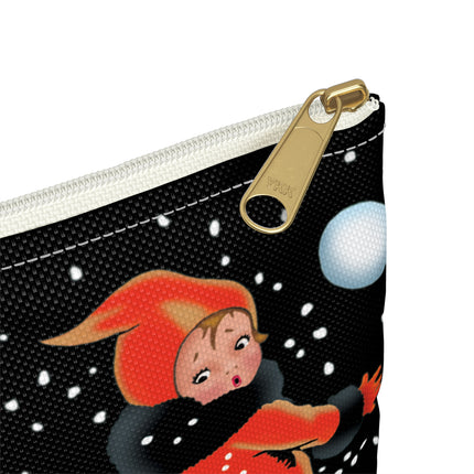 A Festive Snowball Accessory Pouch
