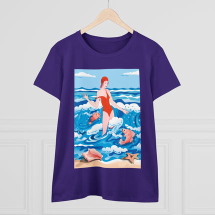 Ocean Symphony Women's Midweight Cotton Tee