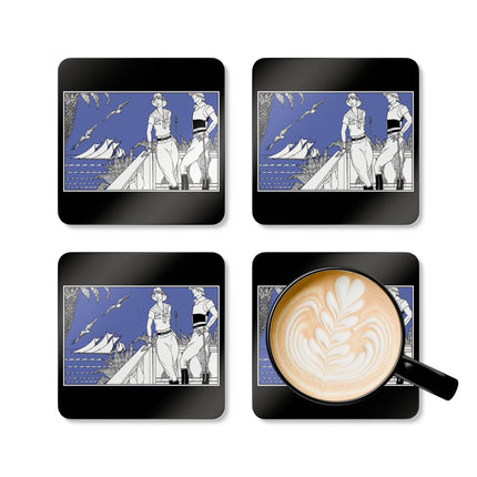 Coastal Elegance Corkwood Coaster Set